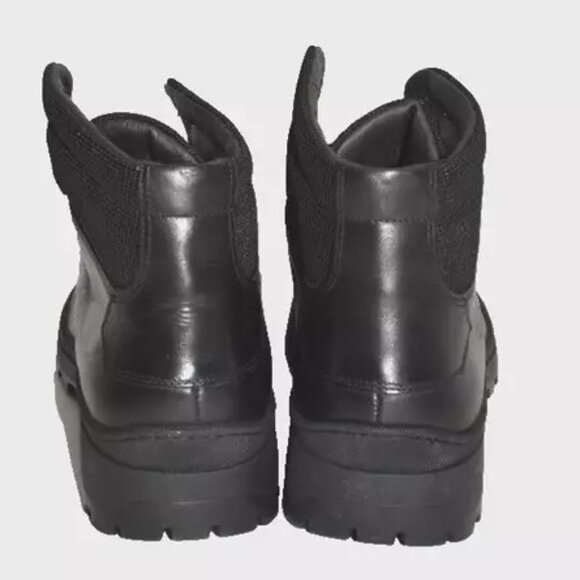 New! Bruno Magli Val Leather Derby Boots Size 10.5 M Black DD328A main image 6